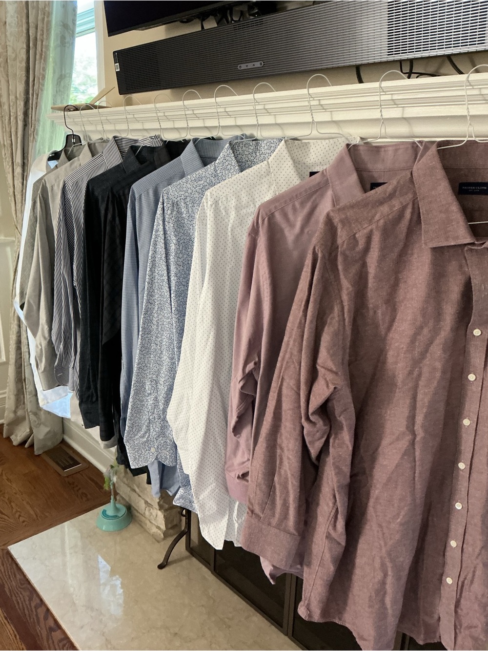 Men's Long-Sleeve Button-Up Shirt - set of 11